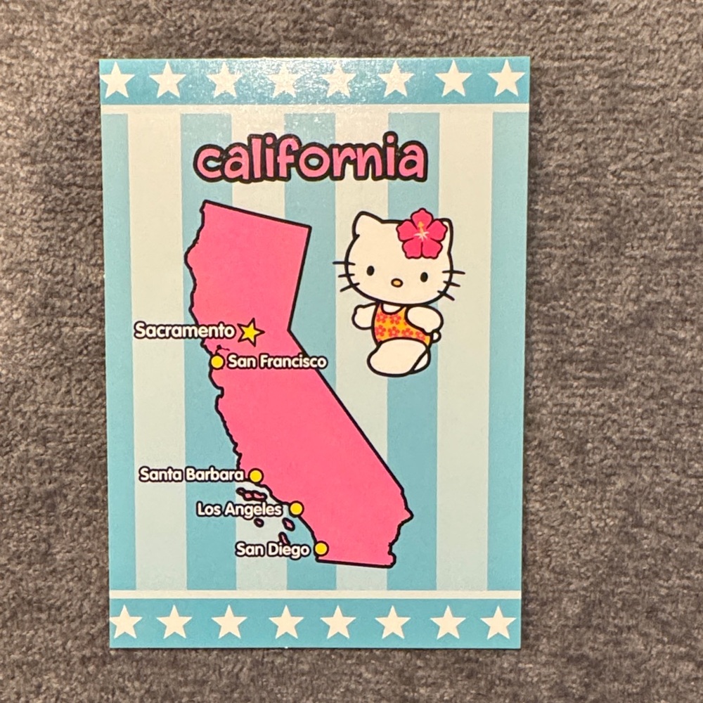 Hello Kitty California Collectable card